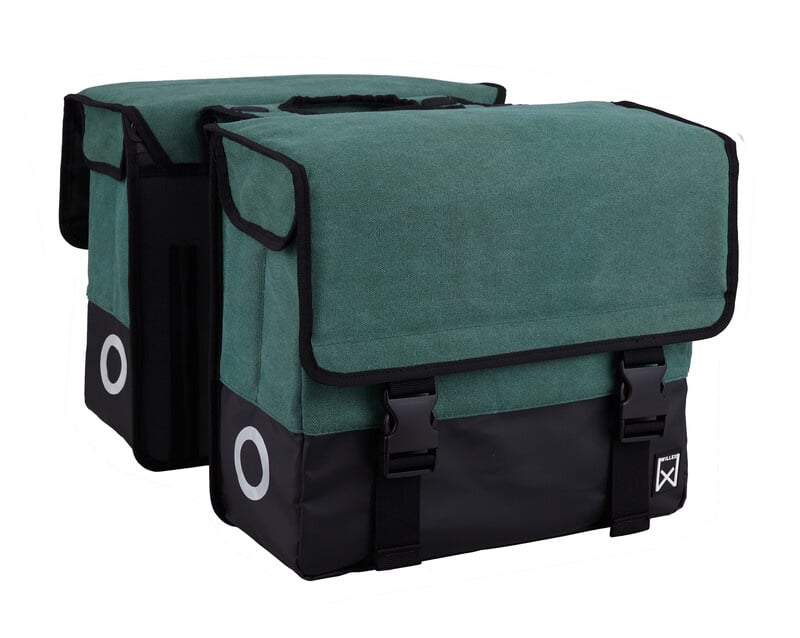 Willex Dubbele Canvas Tas Plus Groen/Matzwart 57L