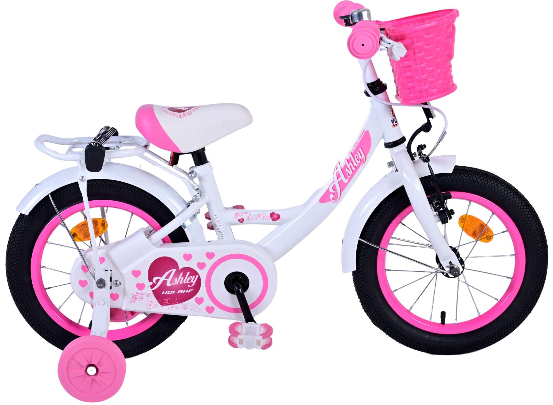 Volare Ashley 14 Inch Meisjes Kinderfiets Wit  +€15 Inruilkorting