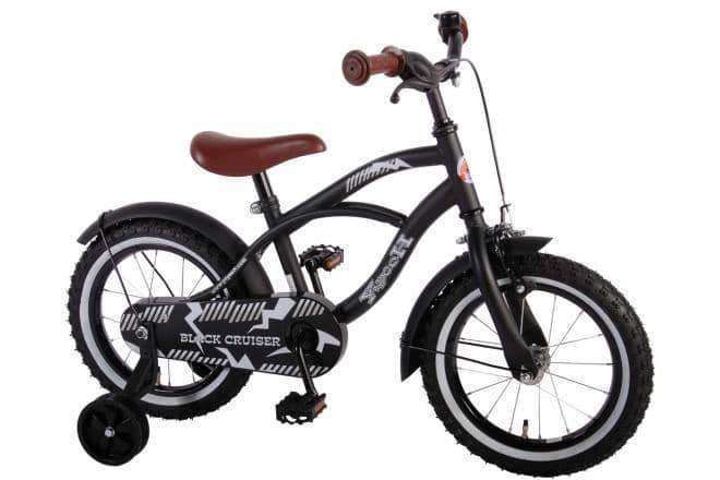 Volare Black Cruiser 14 Inch Jongens Kinderfiets Zwart Mat  +€10 Inruilkorting