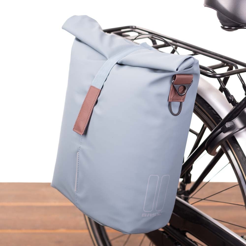 Basil Enkele fietstas Shopper City MIK Studs 16L Grafietblauw