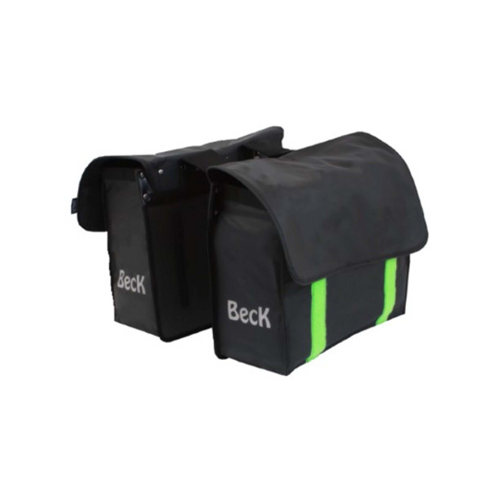 Beck Dubbele Fietstas Velcro Lime