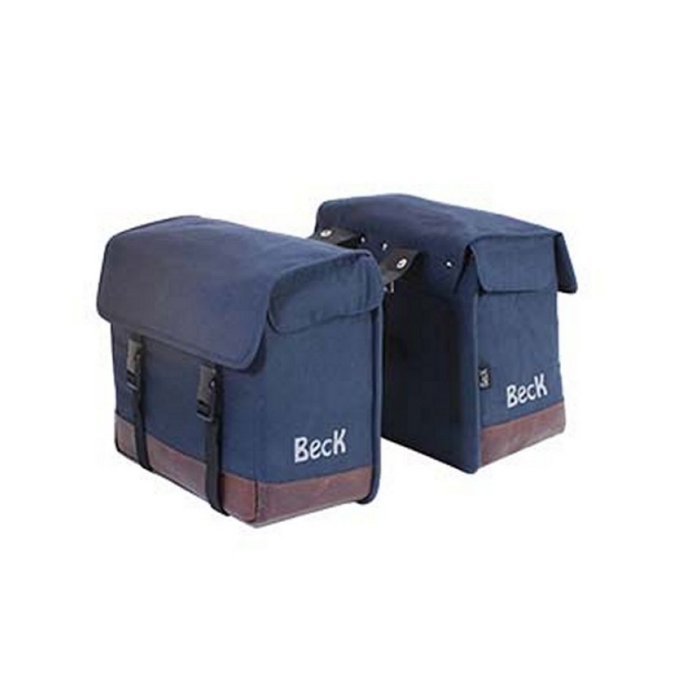 Beck Dubbele Fietstas Natural Blauw