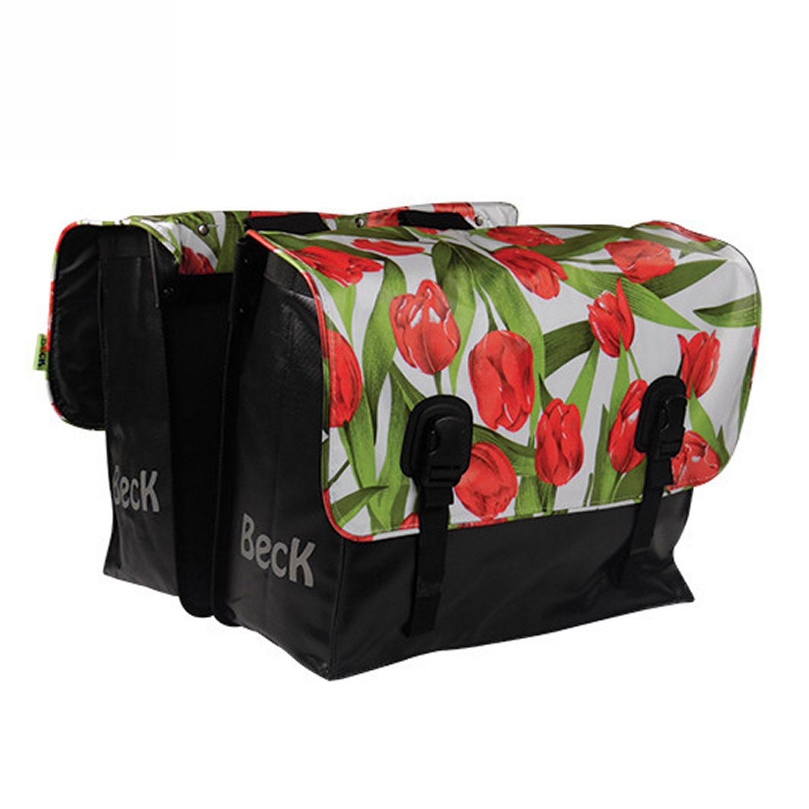 Beck Dubbele Fietstas Classic Tulips Red