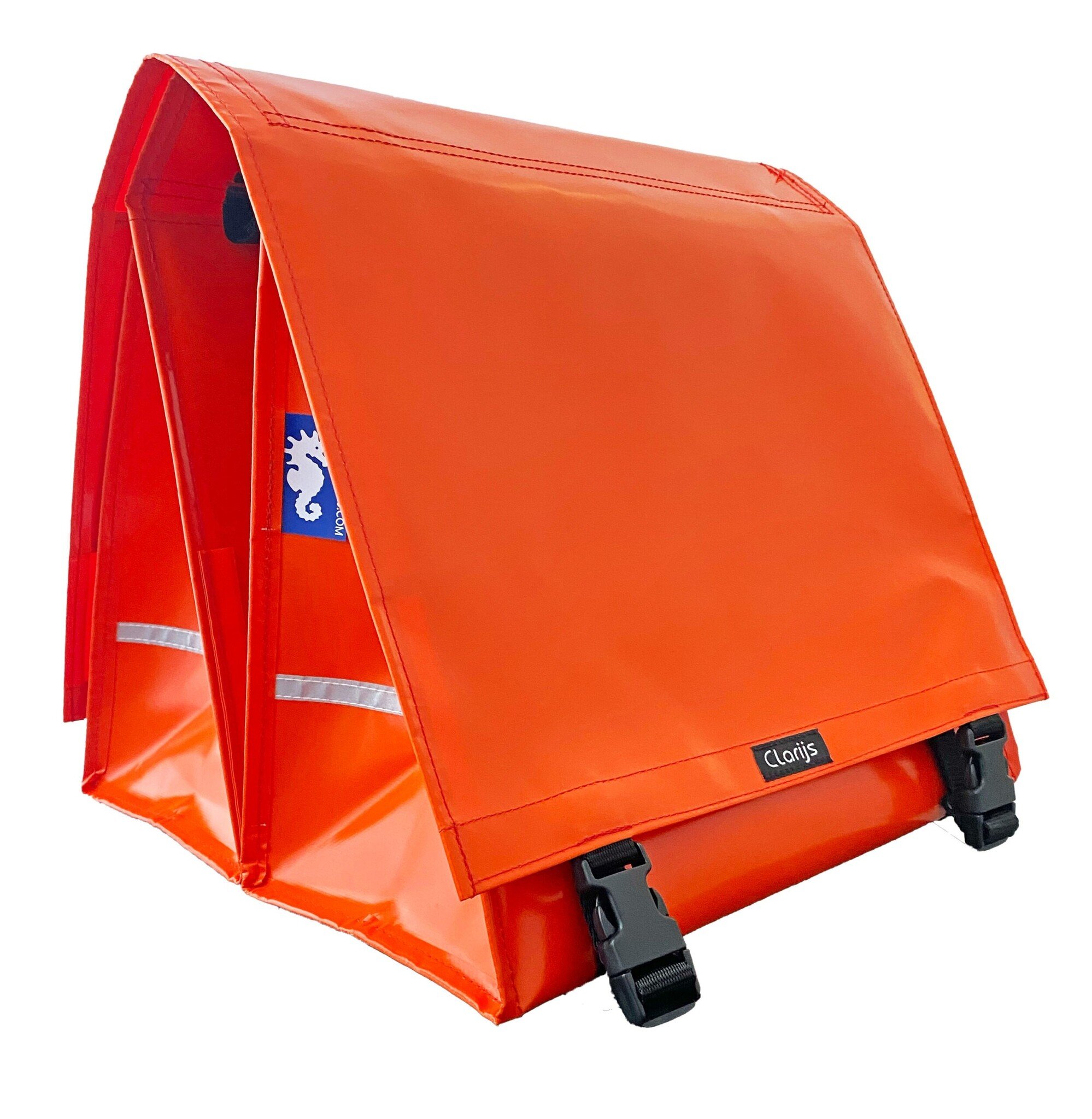 Clarijs Dubbele Fietstas XL PVC 46L Oranje