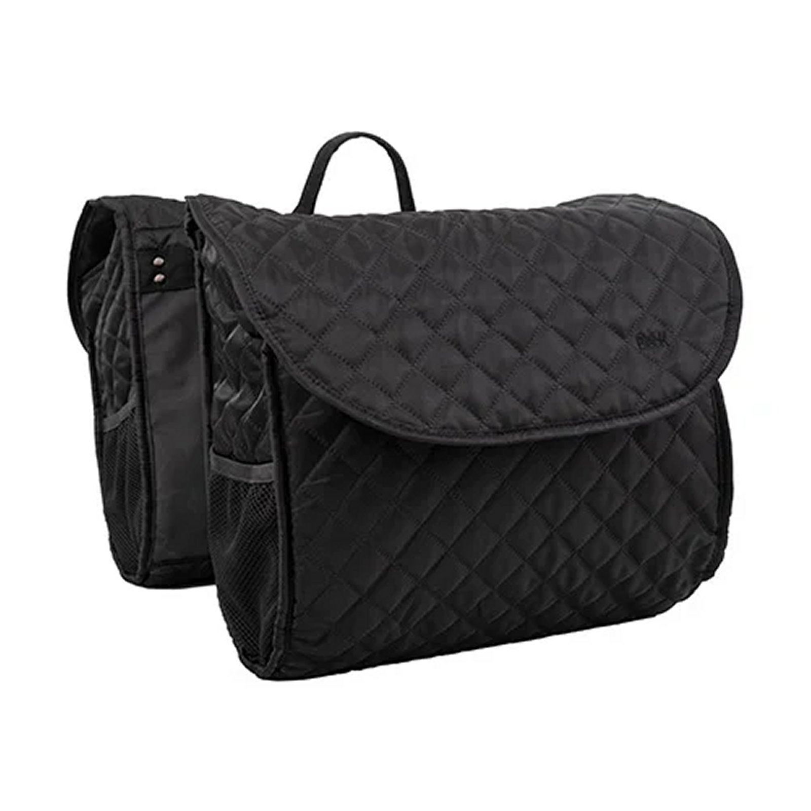 Beck Dubbele Fietstas Quilt Zwart