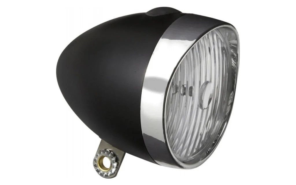Falkx Koplamp Retro 3 LED - Zwart | Chroom