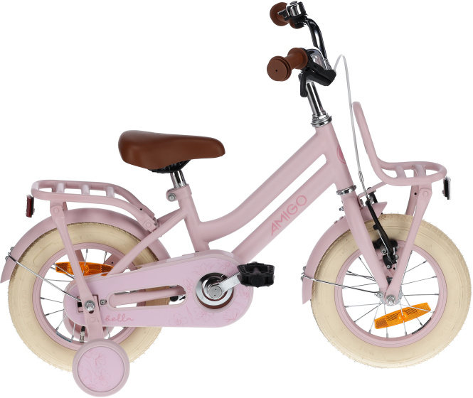 AMIGO Bella 12 Inch 21 cm Meisjes Terugtraprem Roze