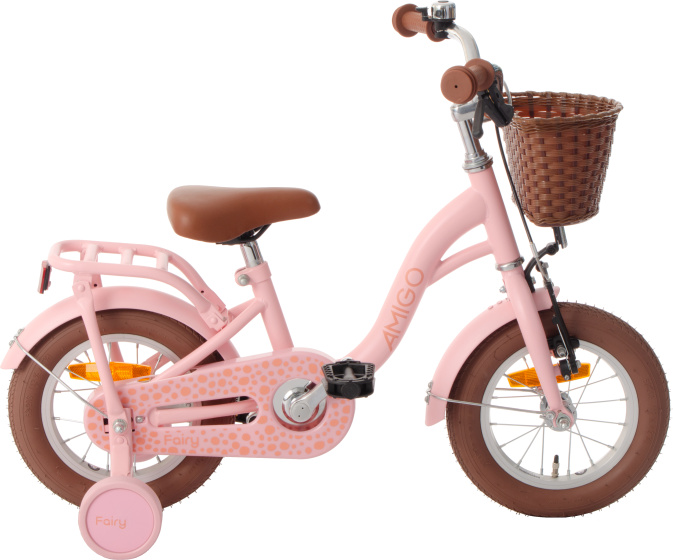 AMIGO Fairy 12 Inch 20,5 cm Meisjes Terugtraprem Zalmroze