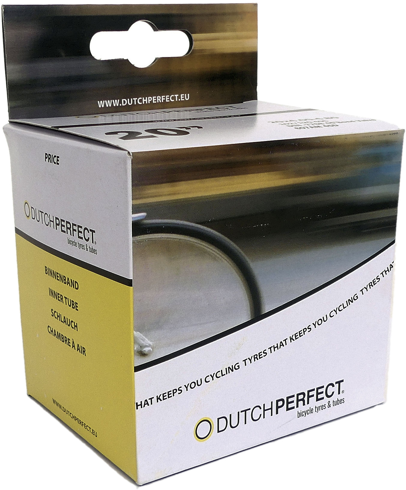 Dutchperfect Binnenband Dutch Perfect Fatbike 20 x 4.00 /40-540 mm AV gebogen 45° zwart