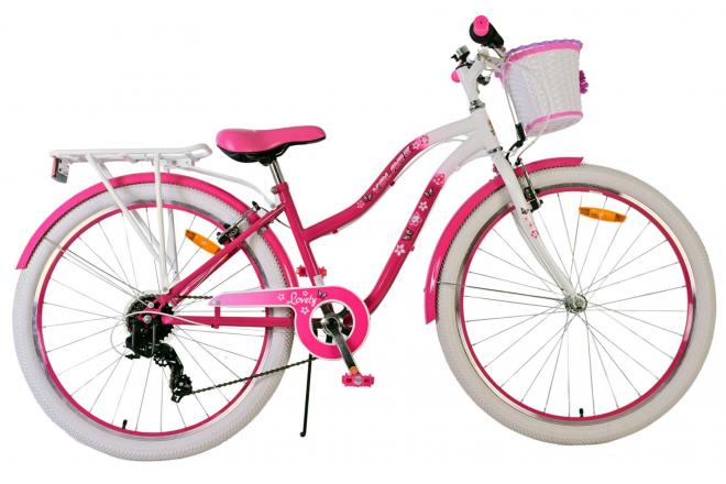 Volare Lovely 26 Inch 36 cm Meisjes 7V V Brakes Roze/Wit