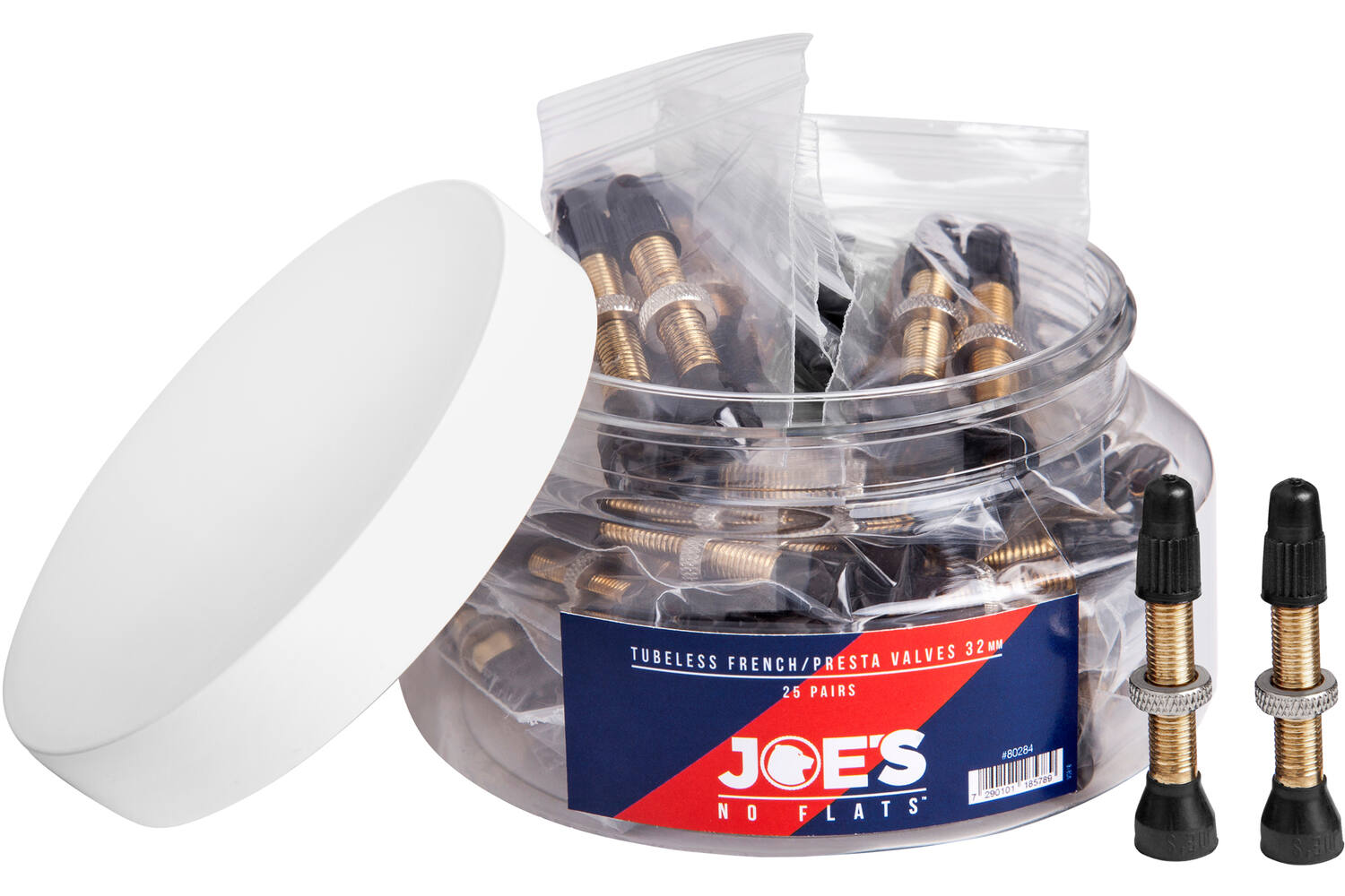 Joe's No Flats tubeless presta ventiel 32mm (pot 50 stuks)