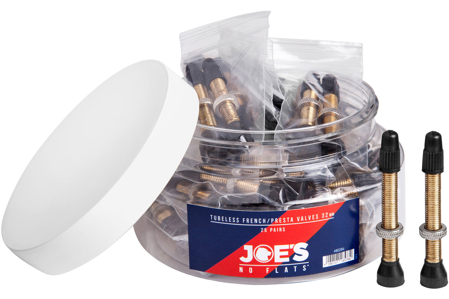 Joe's No Flats tubeless presta ventiel 48mm (pot 40 stuks)