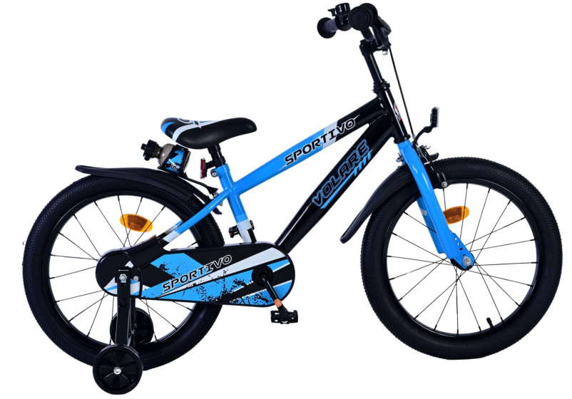 Volare Sportivo 18 Inch 28 cm Jongens Terugtraprem Blauw/Zwart