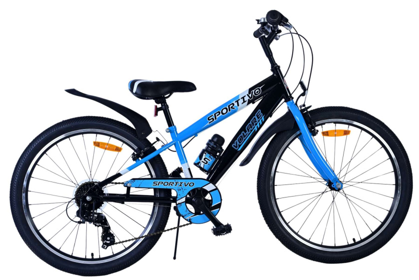 Volare Sportivo 24 Inch 31 cm Jongens 7V V Brakes Blauw/Zwart