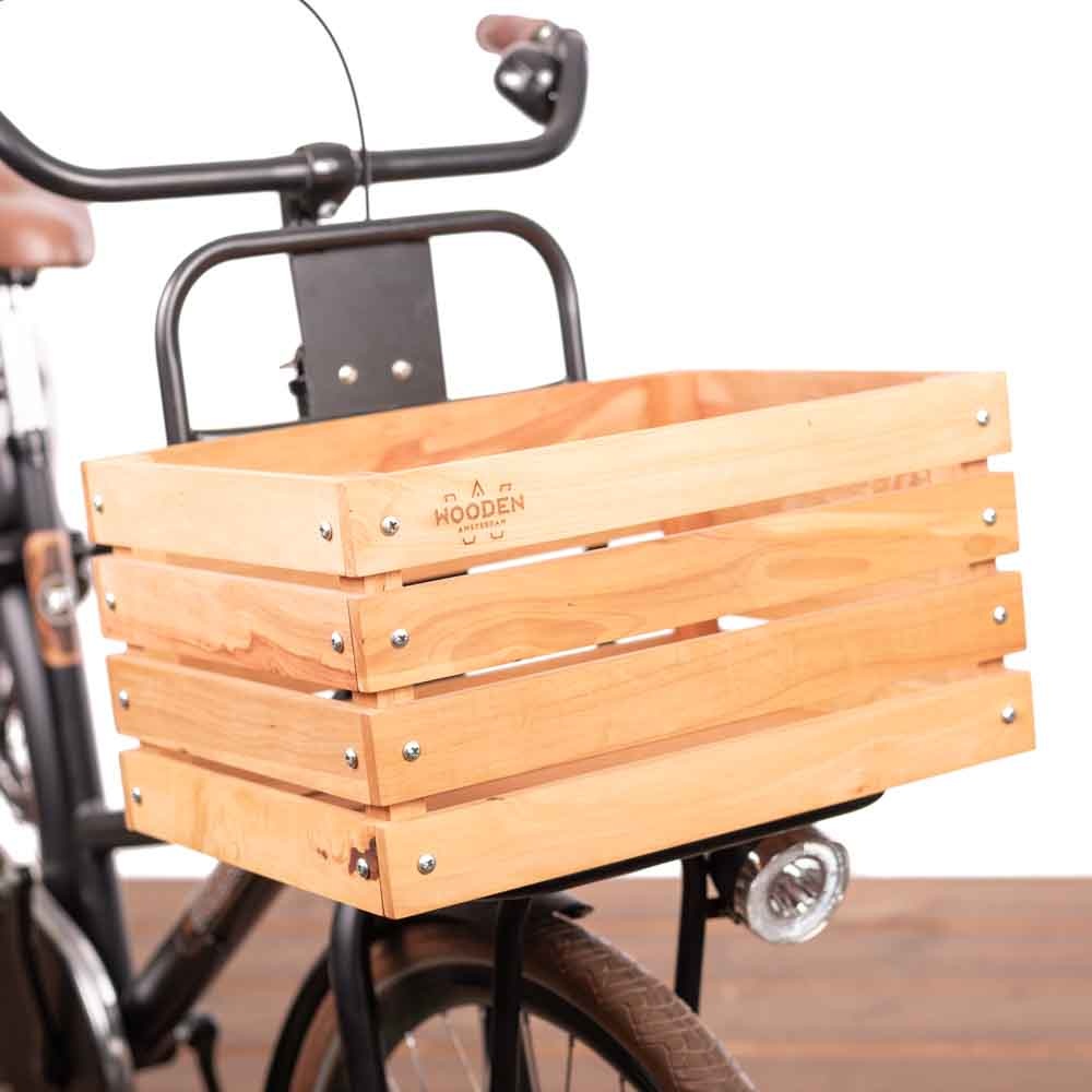 Wooden Amsterdam Houten Fietskrat L