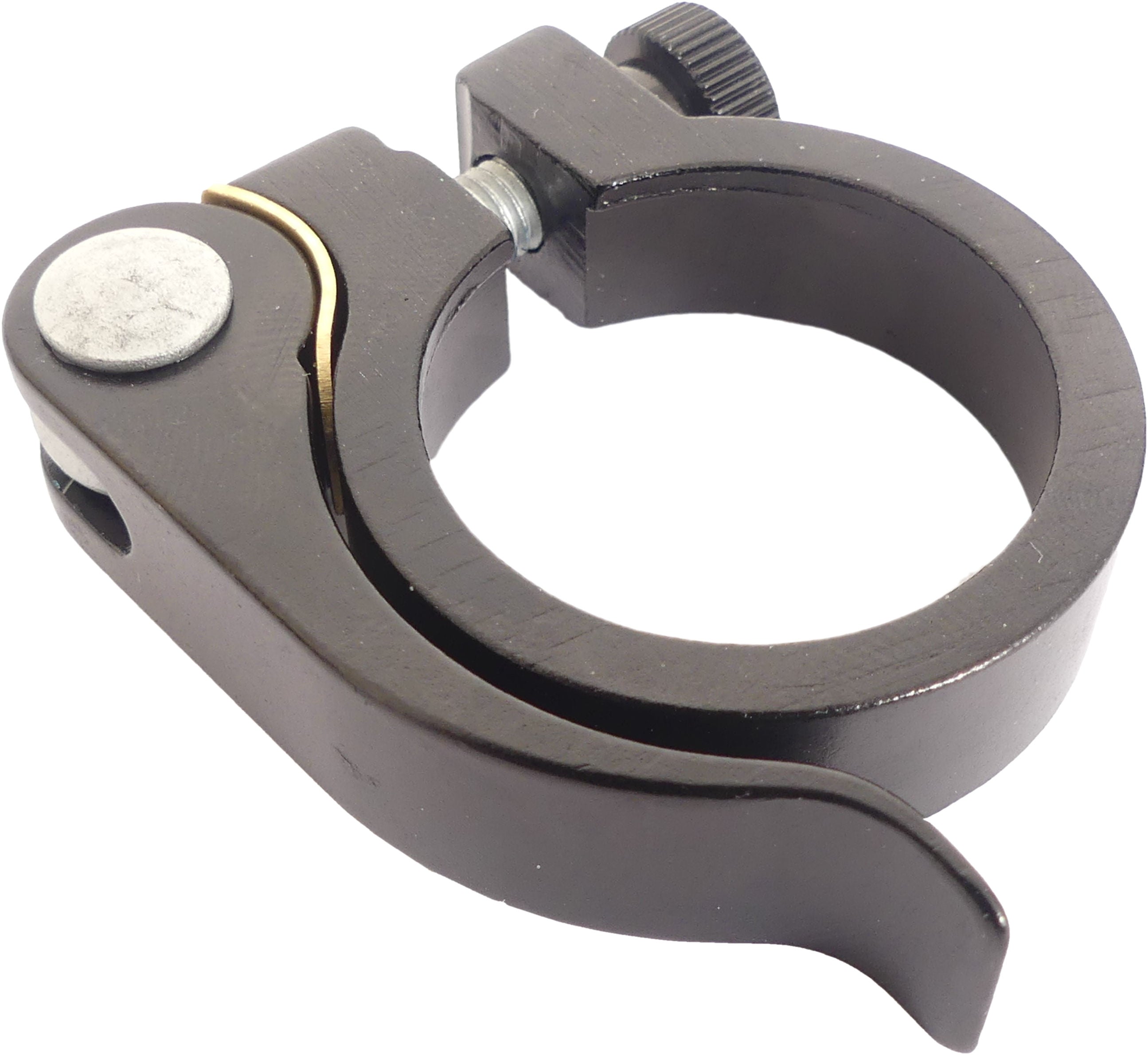Ergotec Zadelpenklem scq-030 ø28,6 mm aluminium met snelspanner - zwart