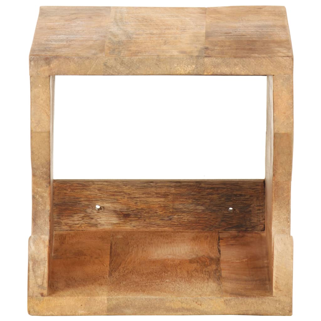 vidaXL Wandfietsenrek 35x25x25 cm massief ruw mangohout