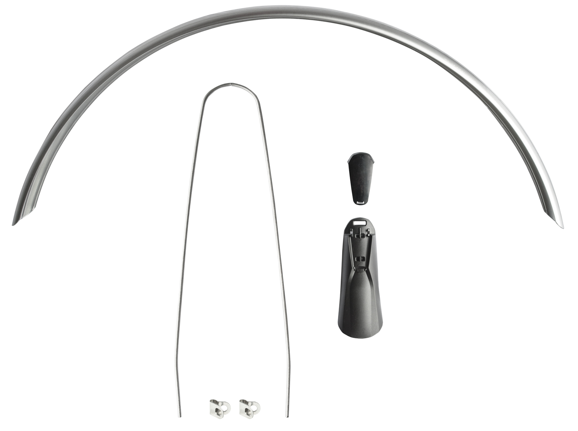 Eurofender snello achterspatbord 46mm - 28 inch smoke / titanium