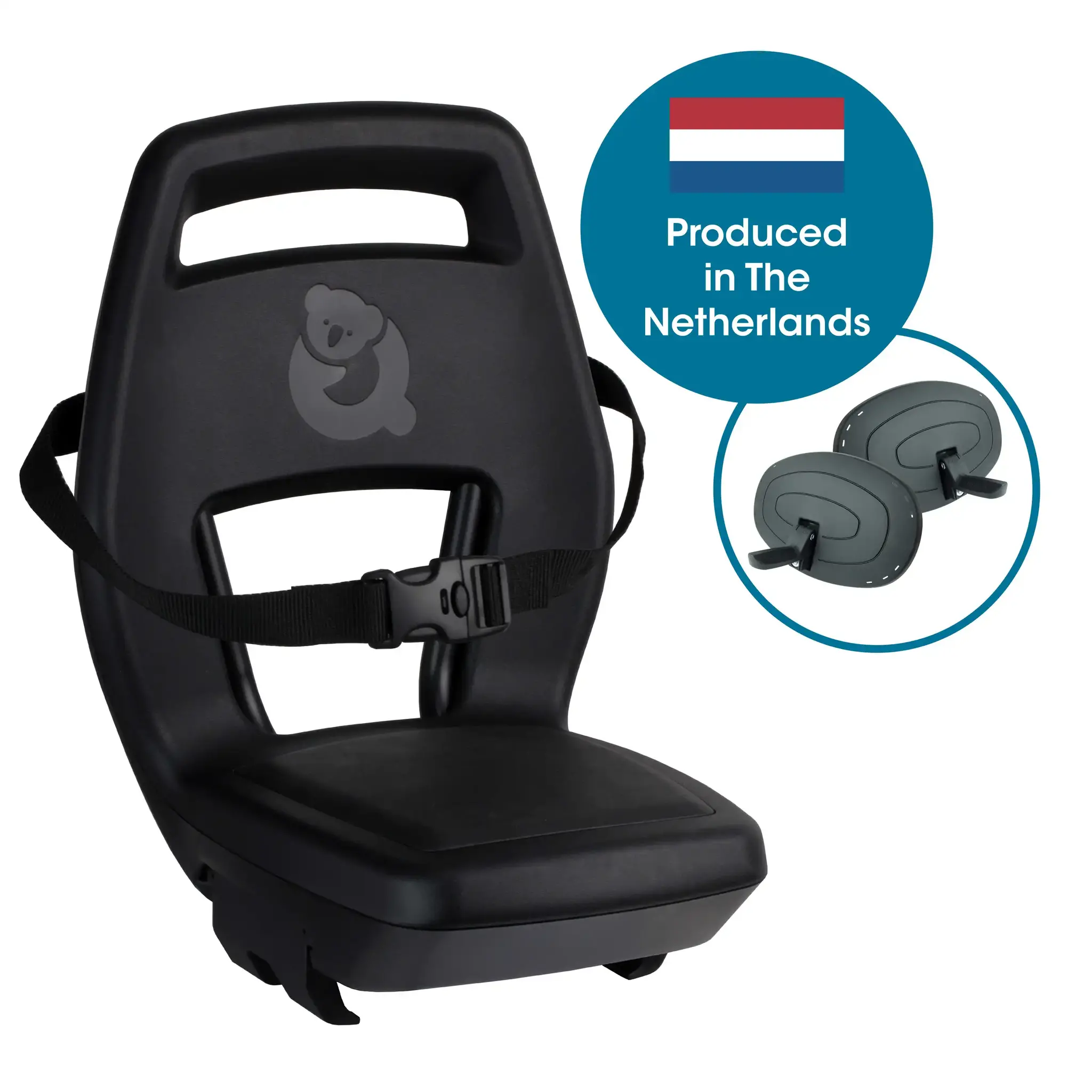 Qibbel achterzitje Maxi Junior 6+ zwart