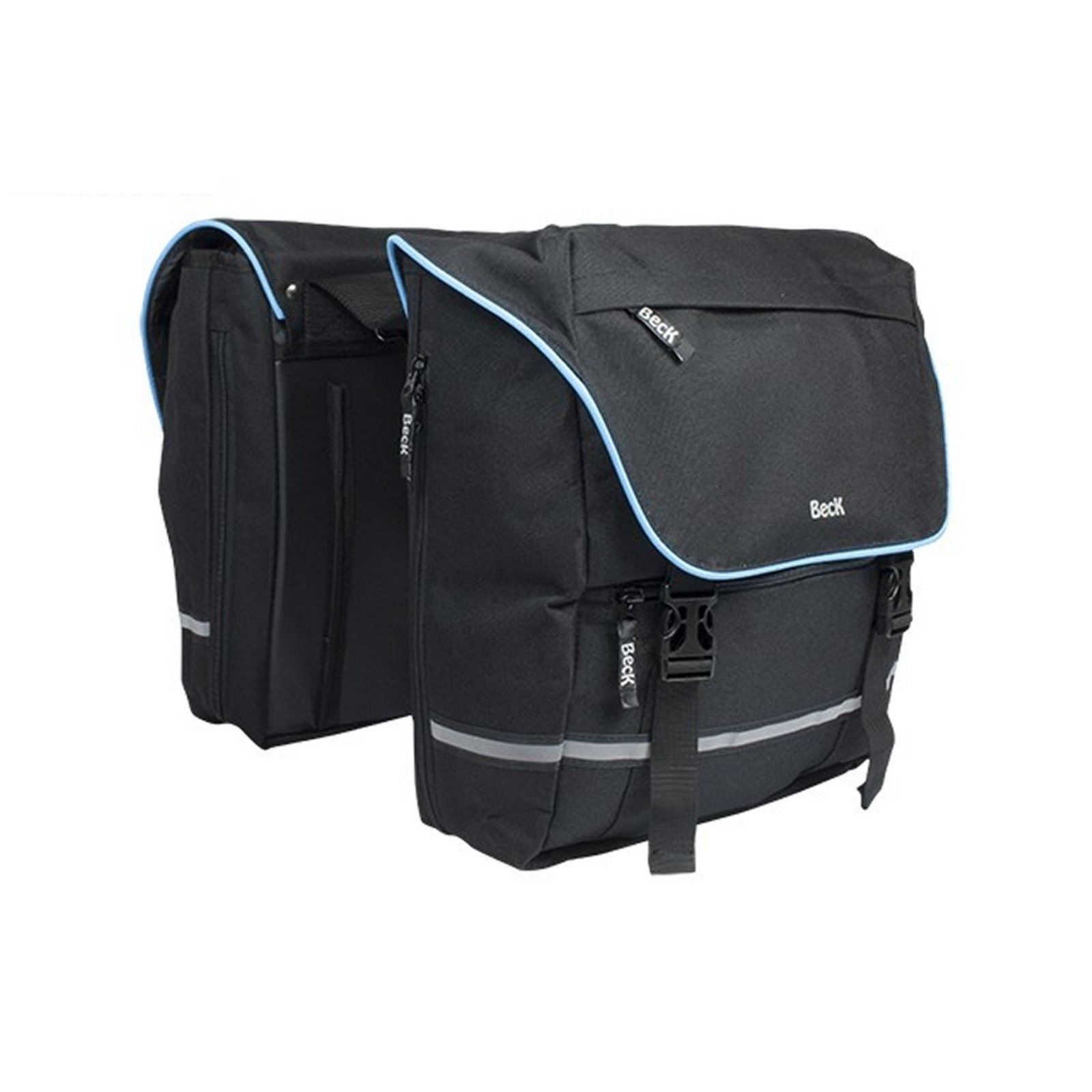 Beck Dubbele Sportieve Fietstas SPRTV Zwart/Blauw