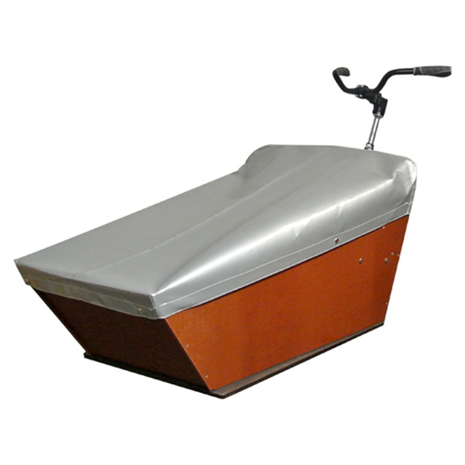 De Poort Dekzeil Bakfiets Lang Zilver