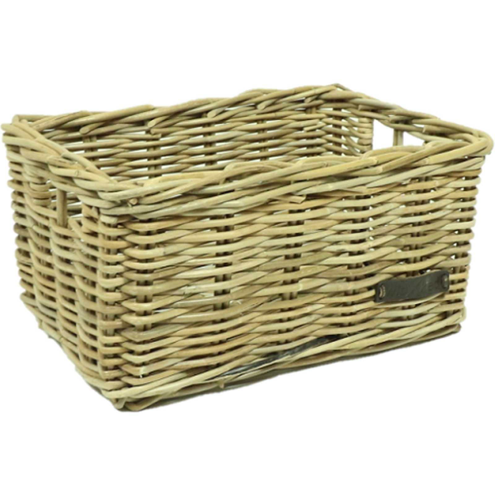 Wicked Rieten Fietsmand Grijs Maat Medium