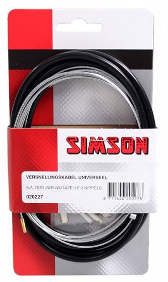 Simson versnellingskabel set SA/Gazelle 1700/2150 mm zw/zi