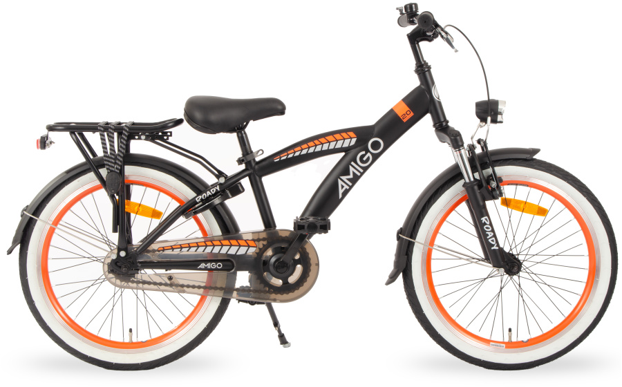 AMIGO Roady 20 Inch 27,5 cm Jongens Terugtraprem Zwart/Oranje