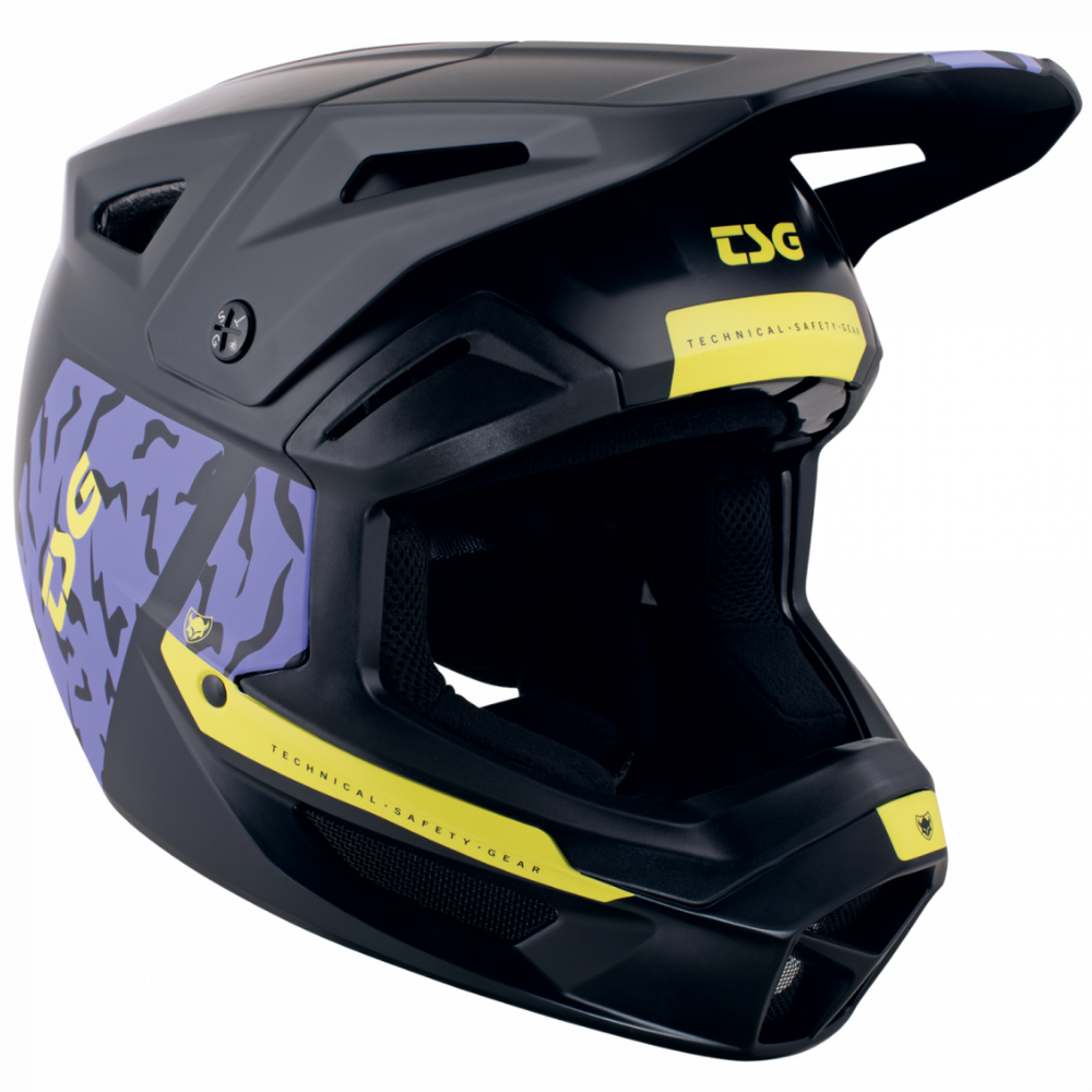 Tsg Sentinel Graphic Design Violet Yellow Flakes MTB Helmet