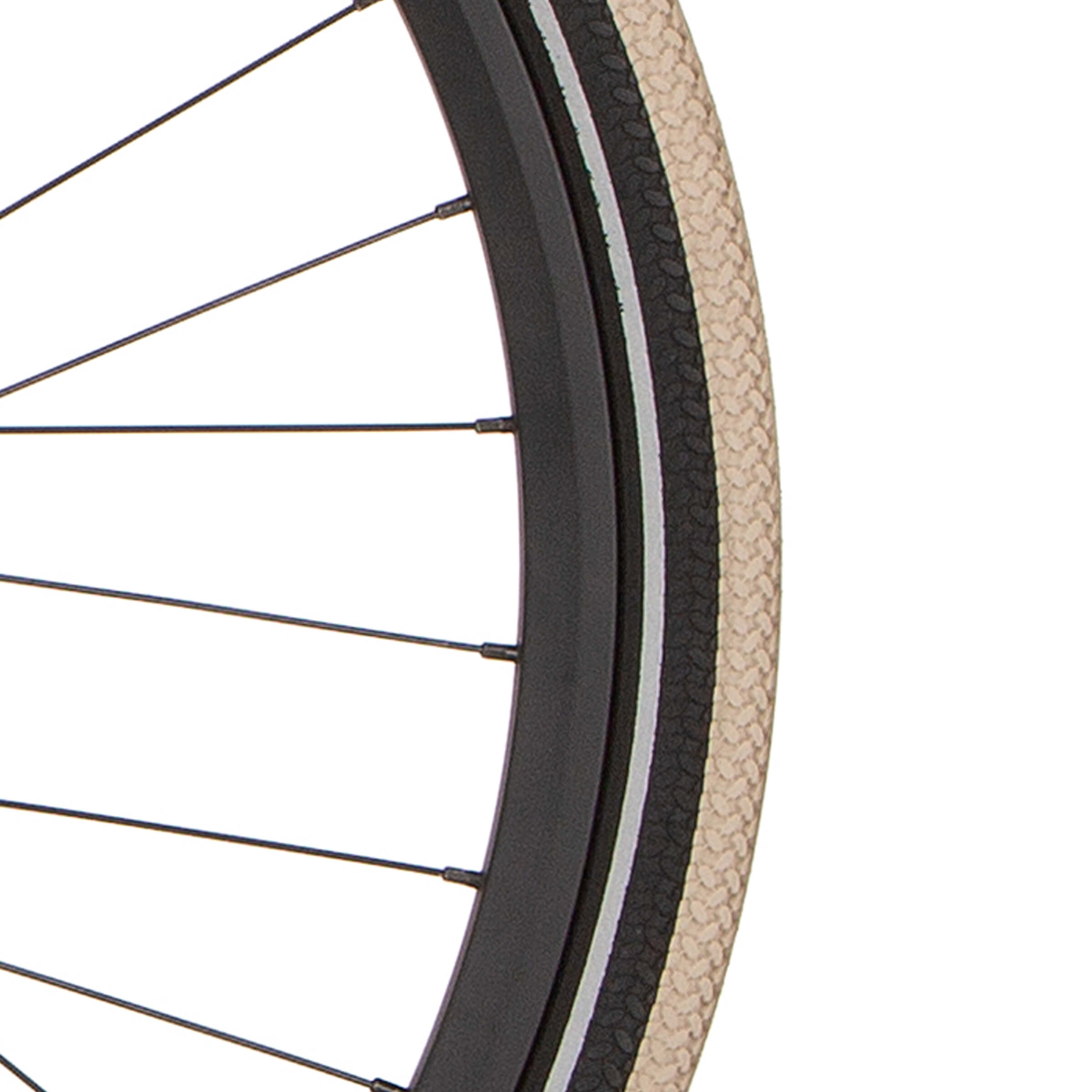 Cortina buitenband canberra 28 x 1.75 zwart/khaki refl