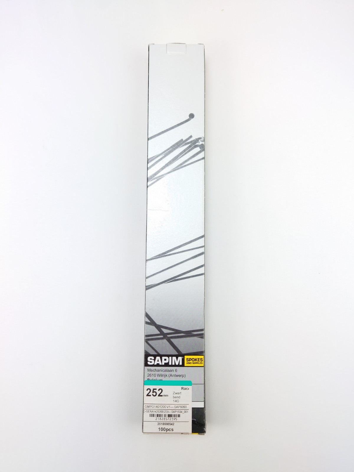 Sapim Spaken 14-250 rvs race zwart 14/15 db