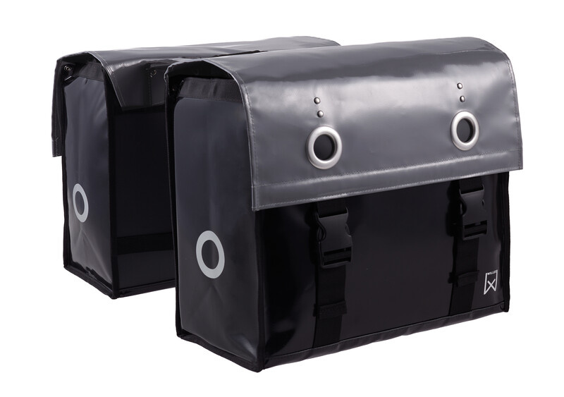 Willex Dubbele fietstas Bisonyl 52L Grijs/Zwart