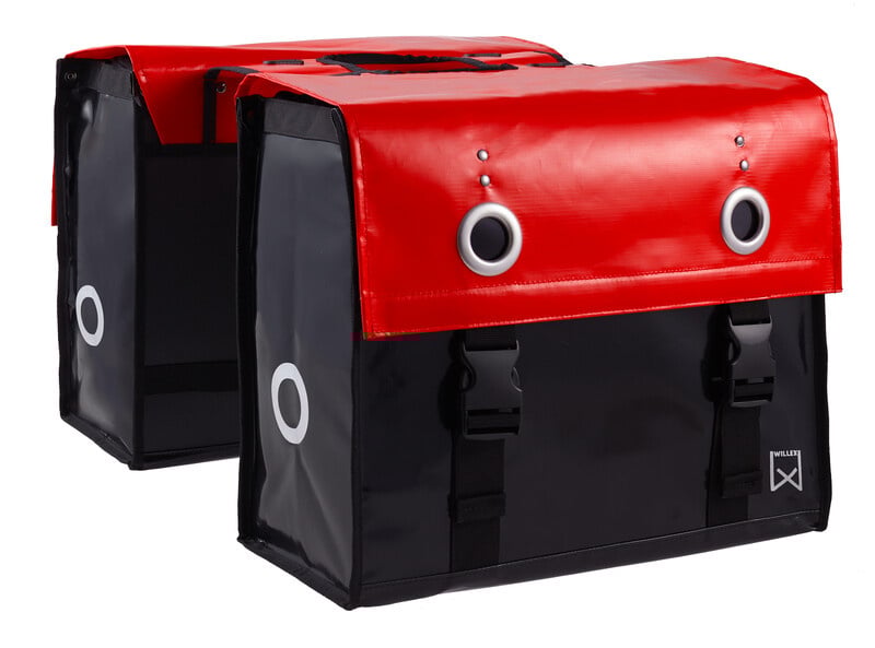 Willex Dubbele fietstas Bisonyl 52L Rood/Zwart