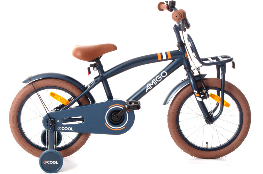 AMIGO 2Cool 16 Inch Jongens Terugtraprem Blauw
