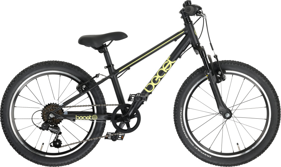 Bike Fun the Beast 20 Inch 28 cm Jongens 6V V Brakes Matzwart/Geel