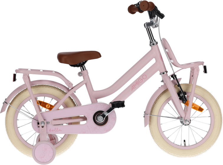 AMIGO Bella 14 Inch Meisjes Terugtraprem Roze