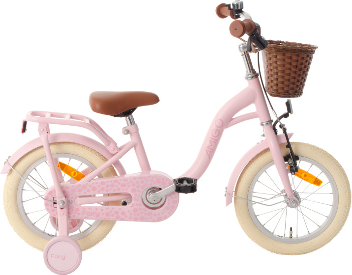 AMIGO Fairy 14 Inch Meisjes Terugtraprem Roze