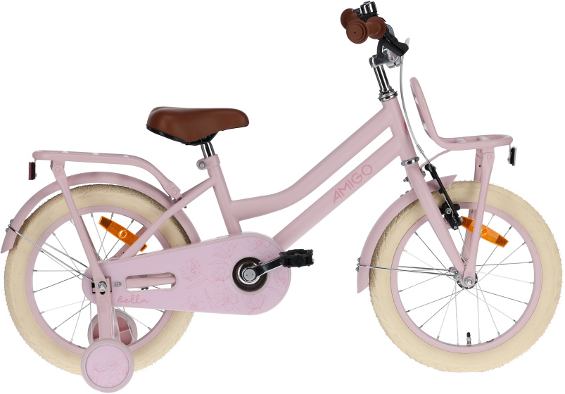 AMIGO Bella 16 Inch Meisjes Terugtraprem Roze