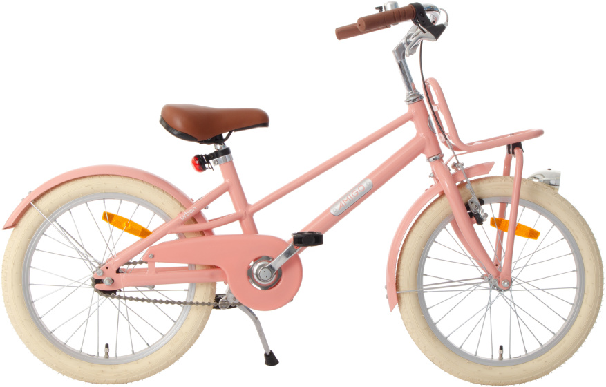AMIGO Urban Aluminium Frame 18 Inch Meisjes Terugtraprem Zalmroze