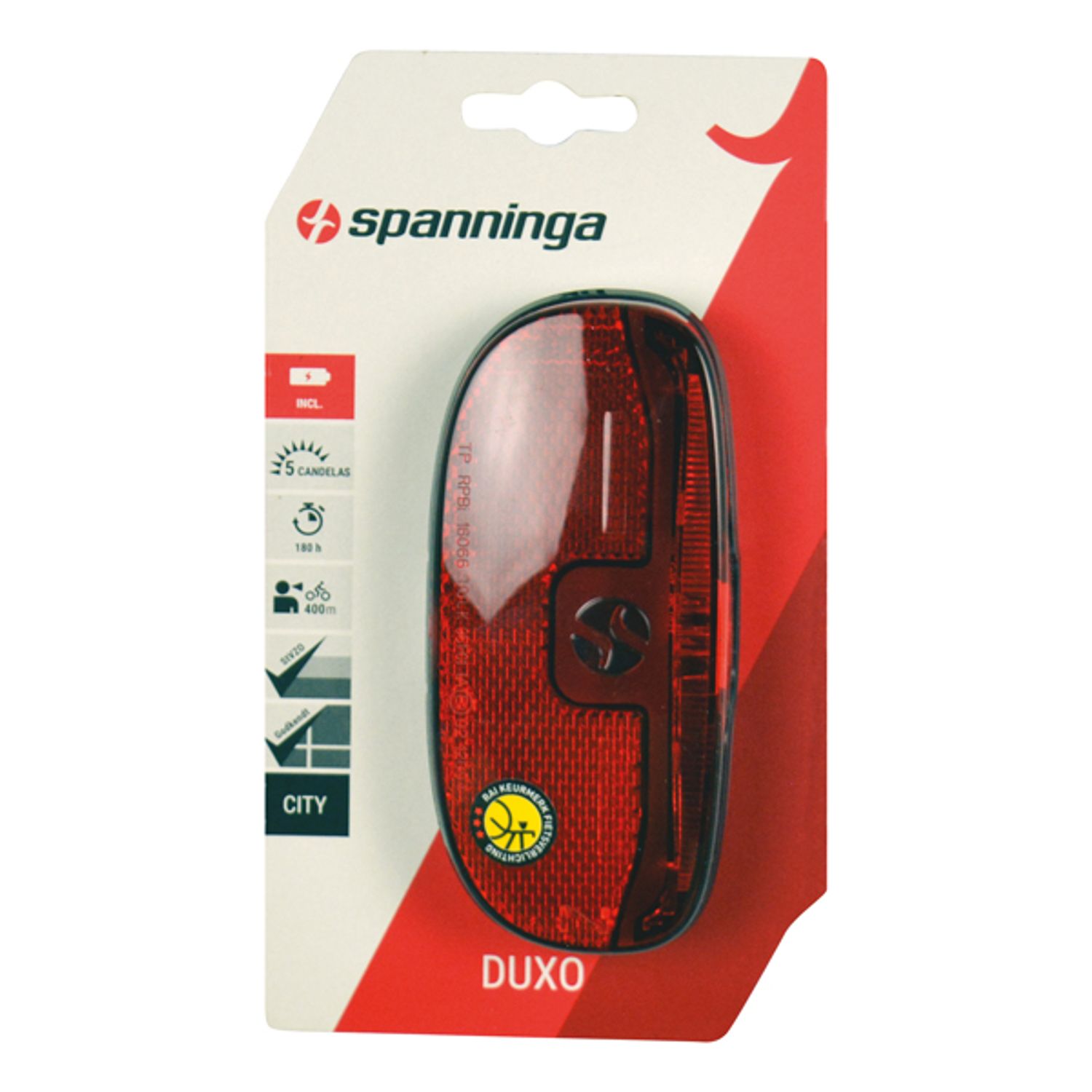 Service Best Spanninga Fiets Achterlicht Led Duxo Rood