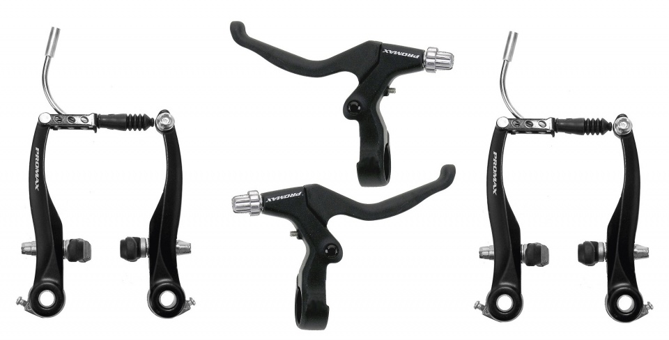 Promax remset V brake met remgrepen aluminium zwart