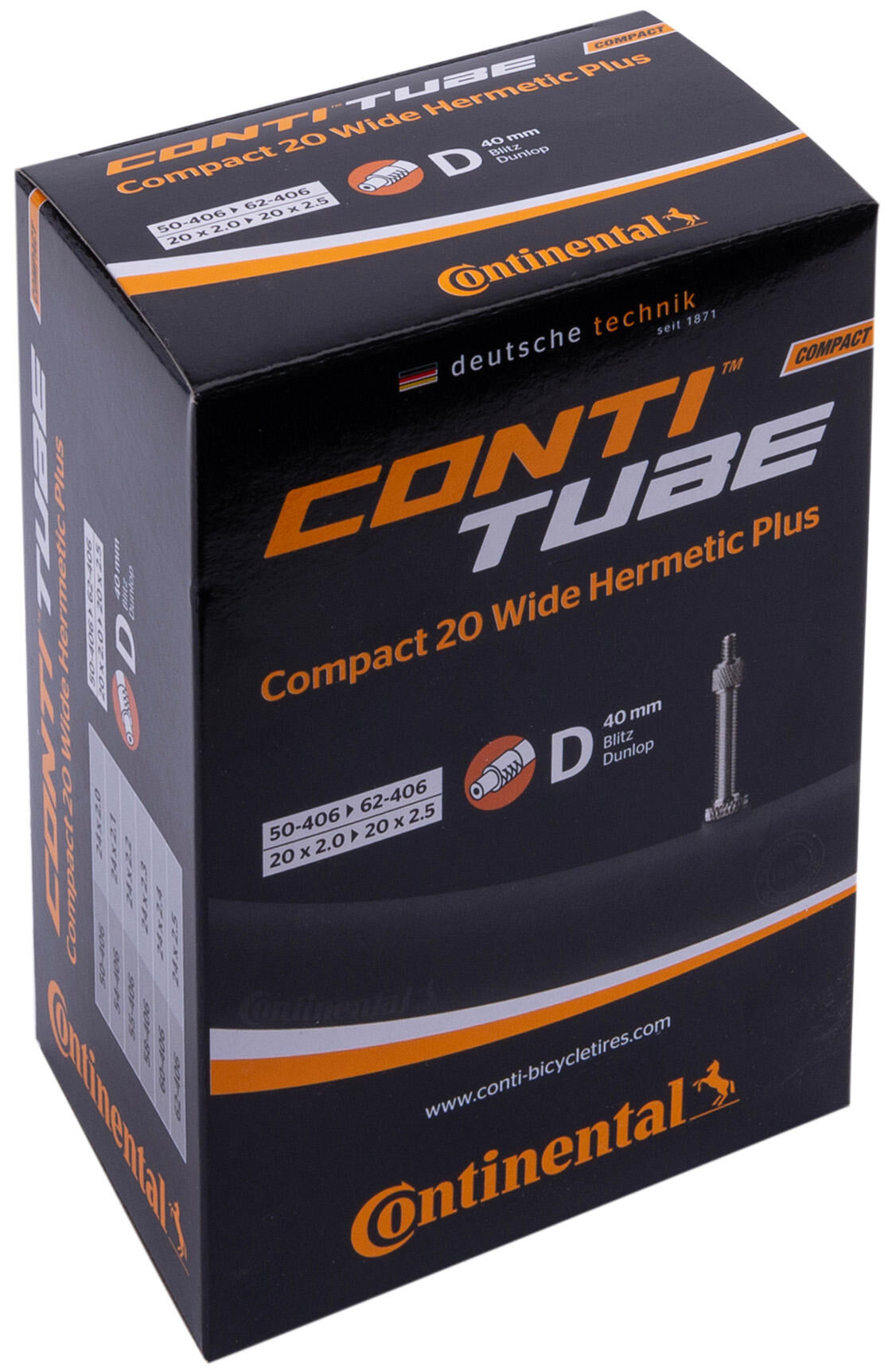 Continental Tube conti compact 20 wide her.plus dv 40mm