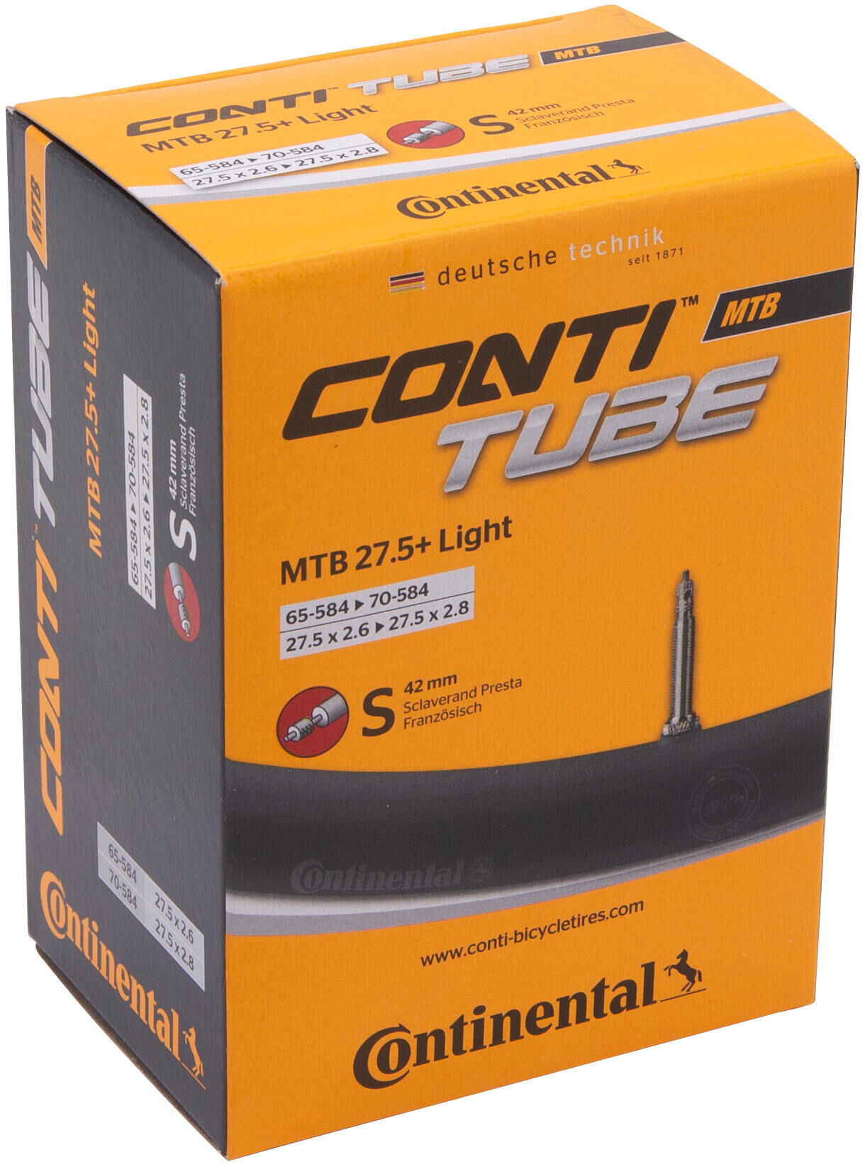 Continental Conti tube mtb 27.5 65/70-584 s42 lig