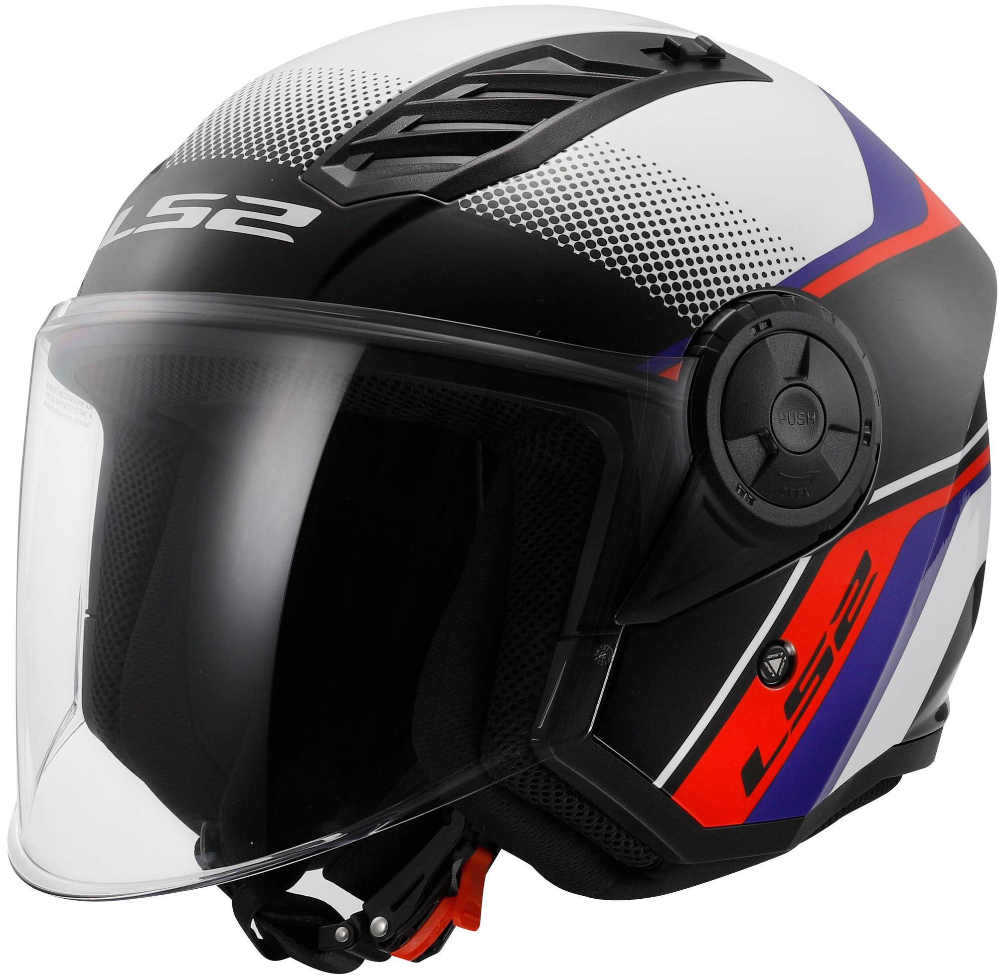 LS2 Helmet of616 airfl.ii rush l white/blue/red