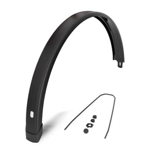 Eurofender Achterspatbord 28 inch 72mm vlak mat zwart tempo squa