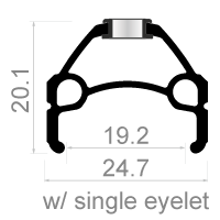 Rodi velg skorpion 26 / 559 x 19c 36 gaats spaak 14 zwart