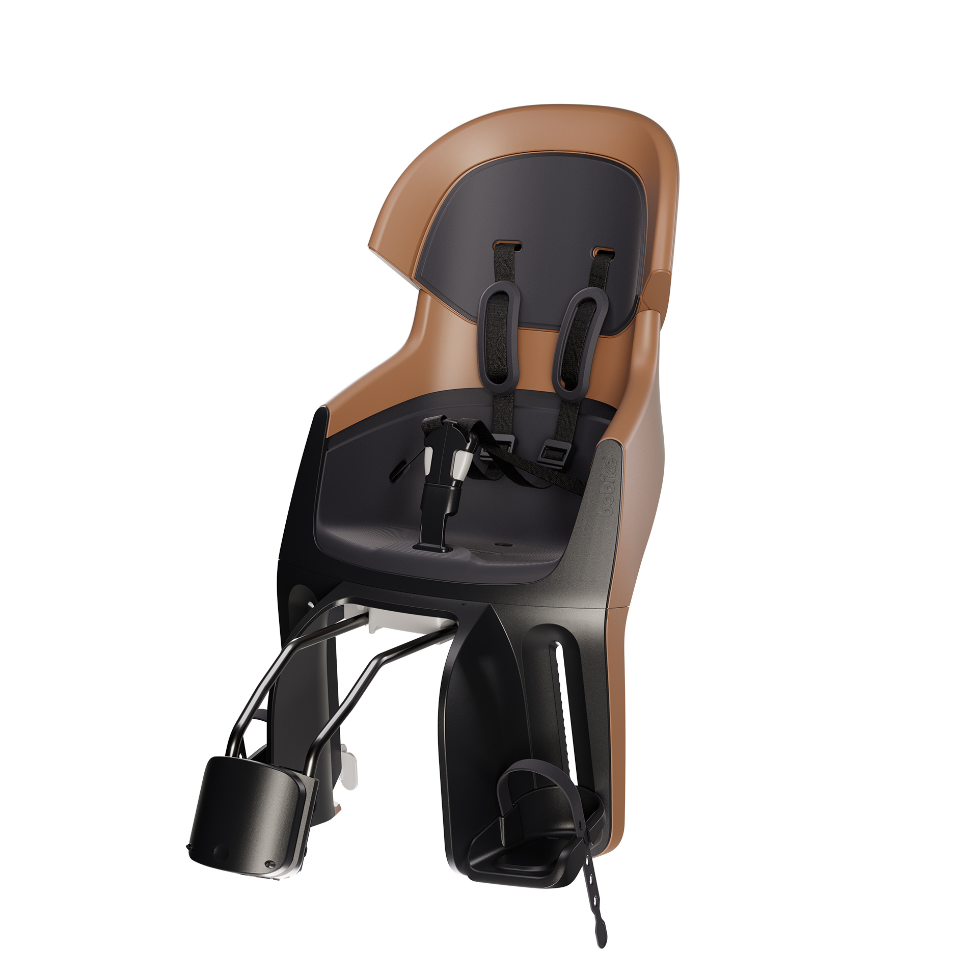 Bobike Maxi Exclusive Evolve Cinnamon Brown achterzitje inclusief 1 punt frame bevestiging