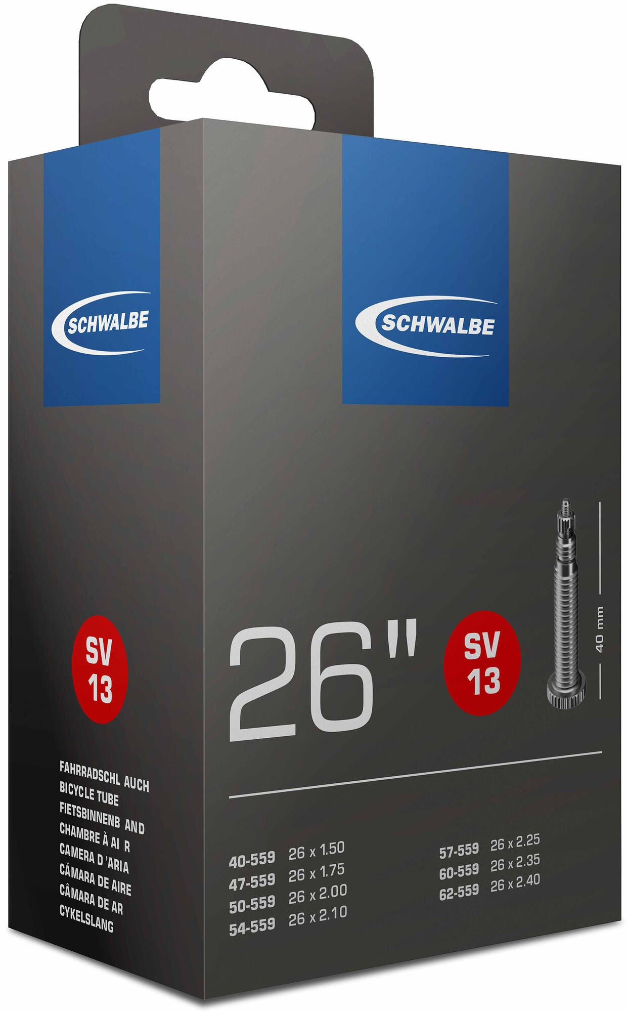 SCHWALBE tube #13 40/62-559 sv40 autom