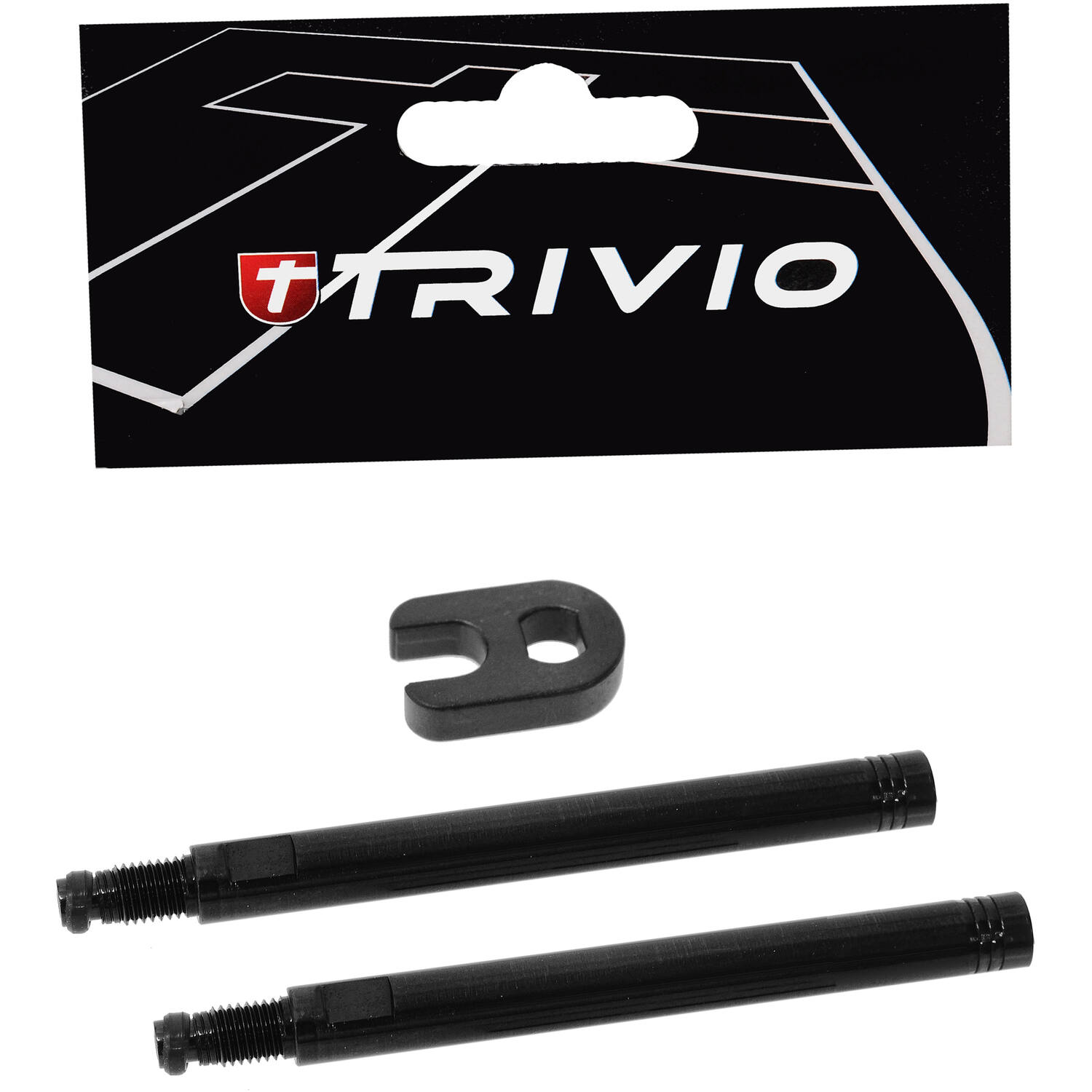 Trivio  ventielverlenger set zwart 70mm inclusief gereedschap