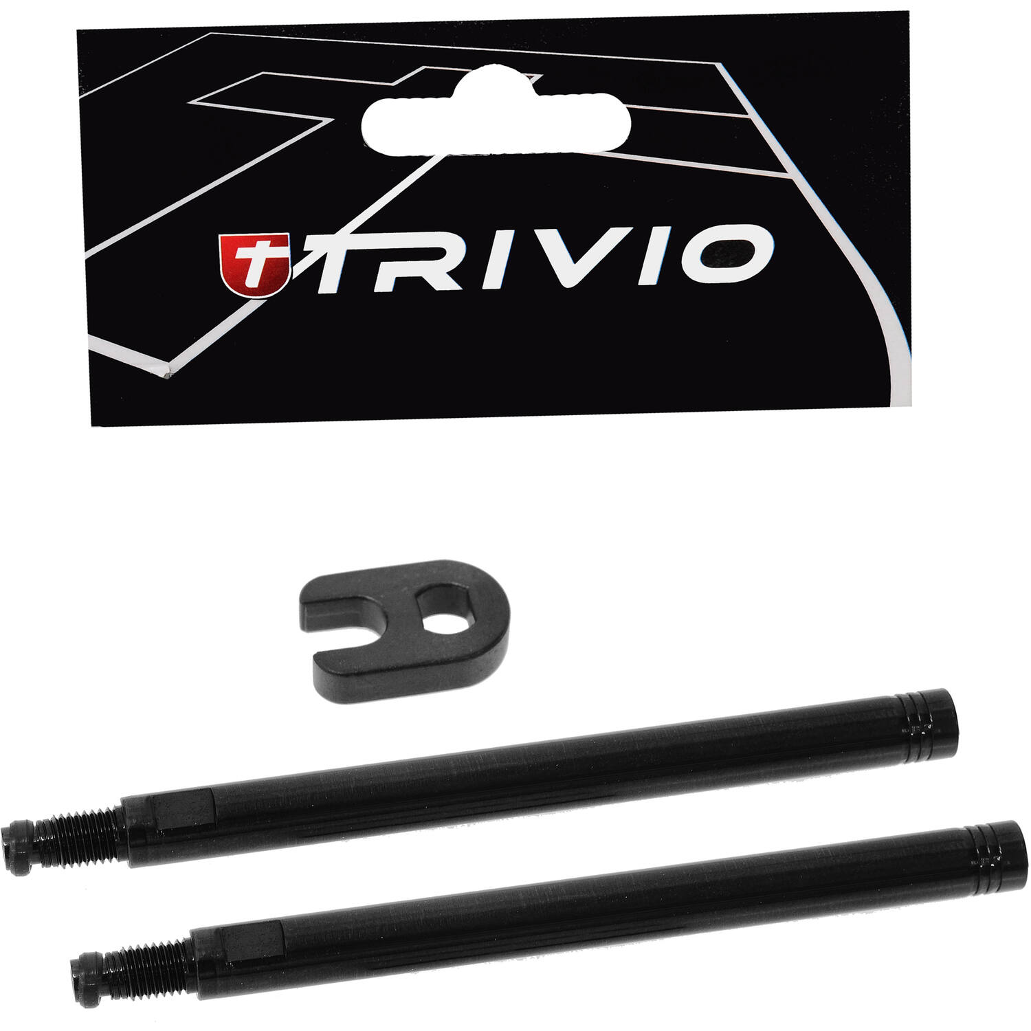 Trivio  ventielverlenger set zwart 80mm inclusief gereedschap